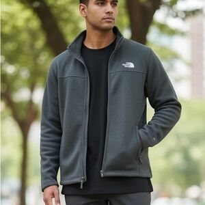 North Face Skyline Full-Zip XL Fleece Jacket NFOA5G5W Dark Gray Heather NWOT